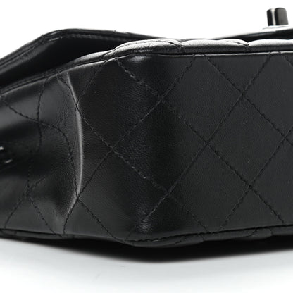 Chanel Lambskin Quilted Mini Rectangular Flap So Black 8 of 9