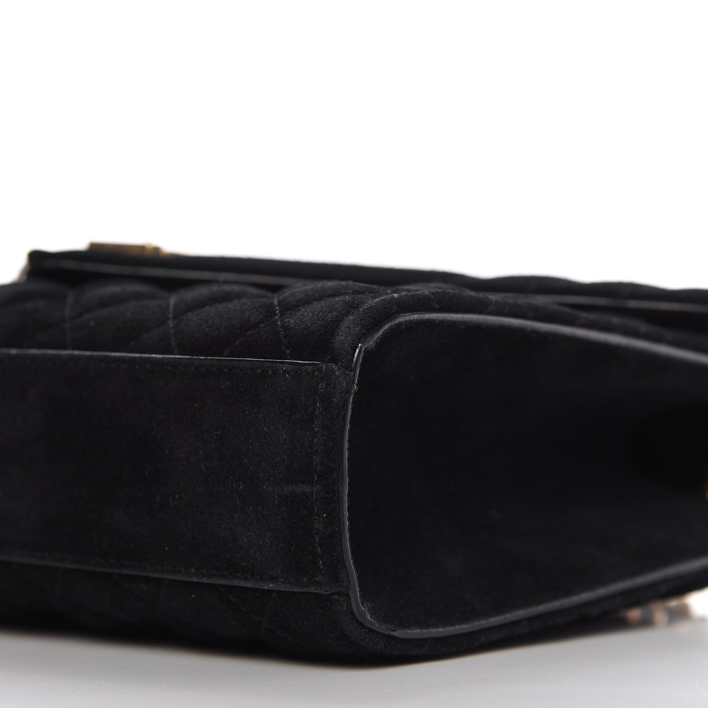 Suede Mixed Matelasse Triquilt Medium Monogram Satchel Black