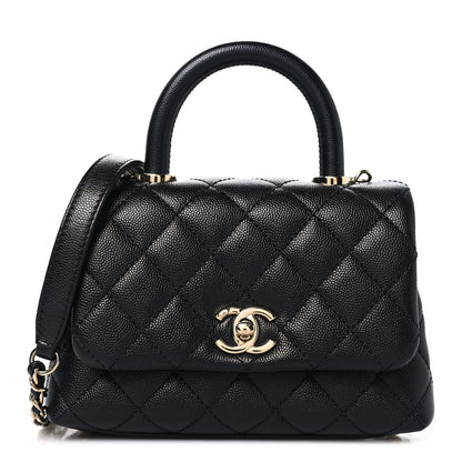 Chanel Caviar Quilted Extra Mini Coco Handle Flap Black 1 of 10