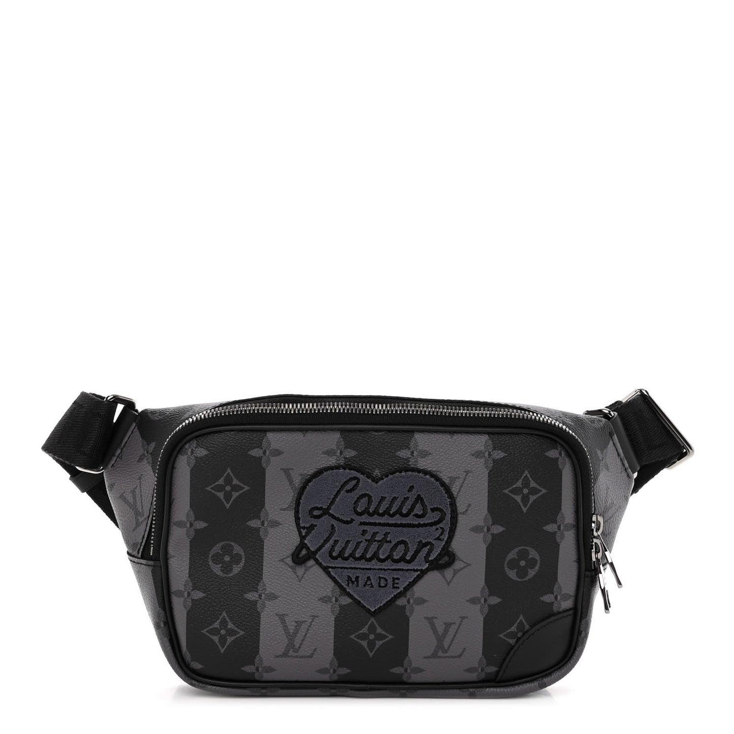 X NIGO Monogram Eclipse Stripes LV Heart Modular Sling Bag