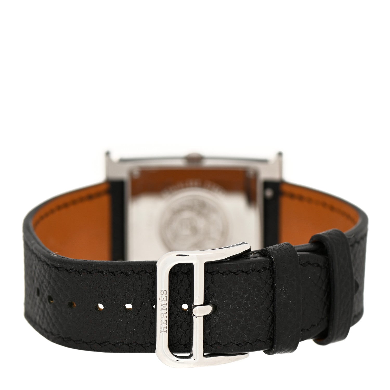 Hermes Stainless Steel Epsom 26mm Heure H Hour Quartz Watch Noir 3 of 5
