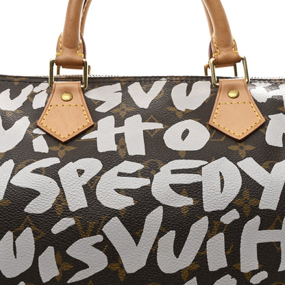 Louis Vuitton Monogram Graffiti Speedy 30 Silver 8 of 10
