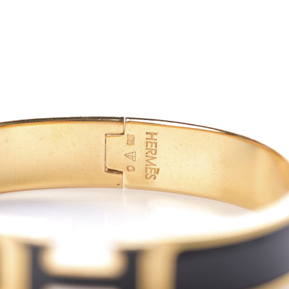 Hermes Enamel Narrow Clic Clac H Bracelet PM Black 3 of 4