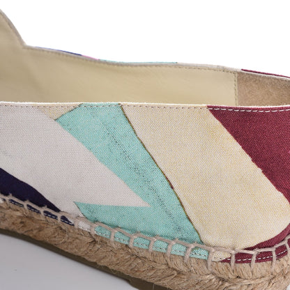 Chanel Patent Fabric Striped CC Espadrilles 39 Multicolor Black 11 of 12