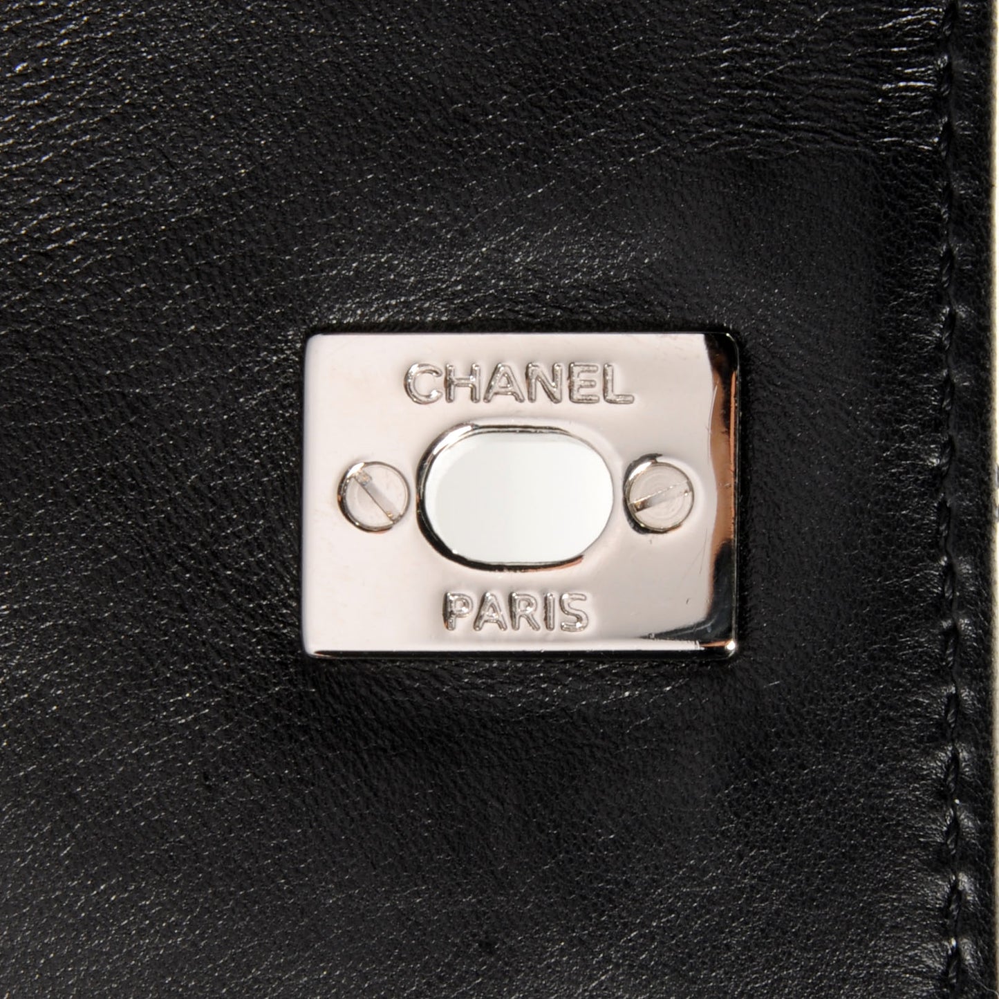 Vinyl Quilted In the Business Flap Bag Black