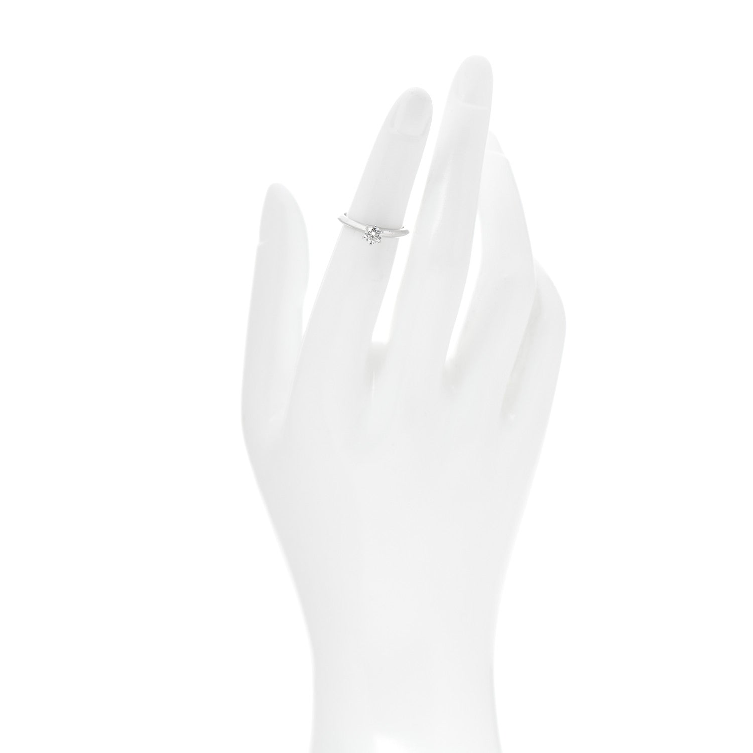 Tiffany Platinum Diamond .29ct Solitaire Engagement Ring 47 4 2 of 7