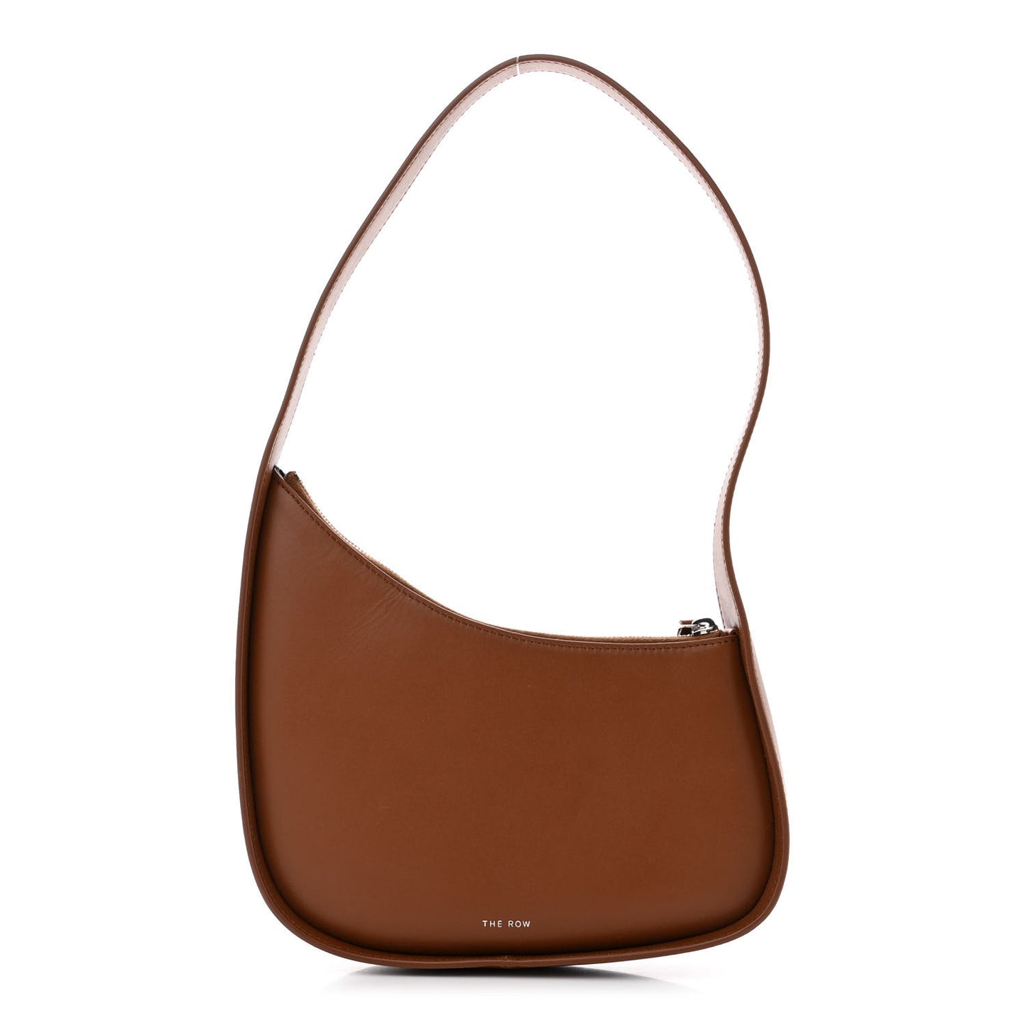 Smooth Calfskin Half Moon Shoulder Bag Chestnut