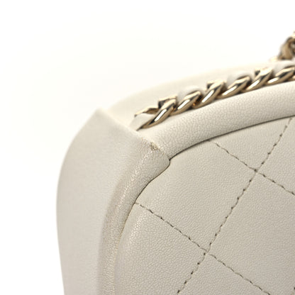 Chanel Goatskin Quilted Small Casual Trip Camera Case White 11 of 12