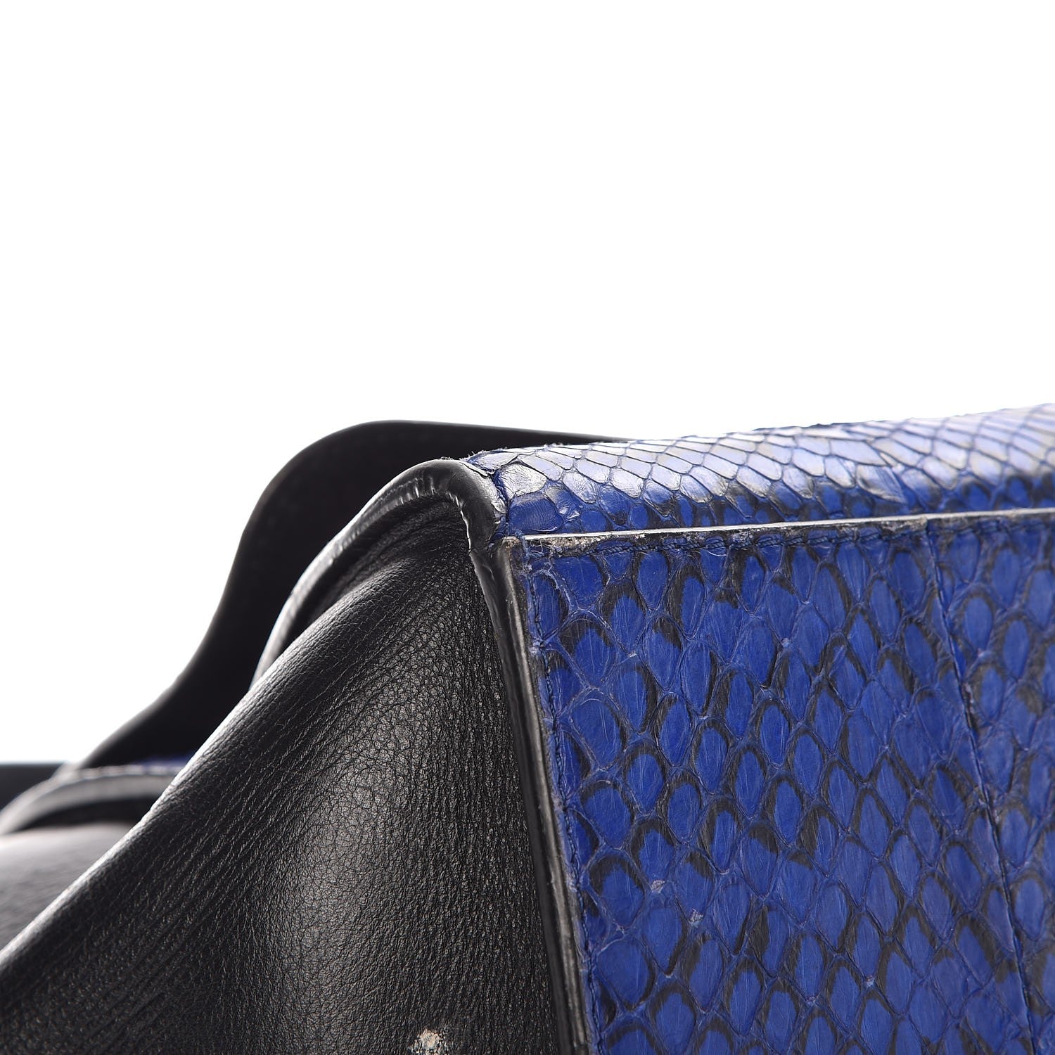 Celine Python Calfskin Medium Trapeze Blue Black 18 of 24