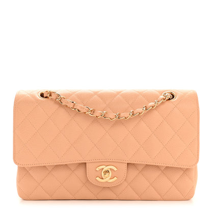 Chanel Caviar Quilted Medium Double Flap Beige Clair 1 of 14