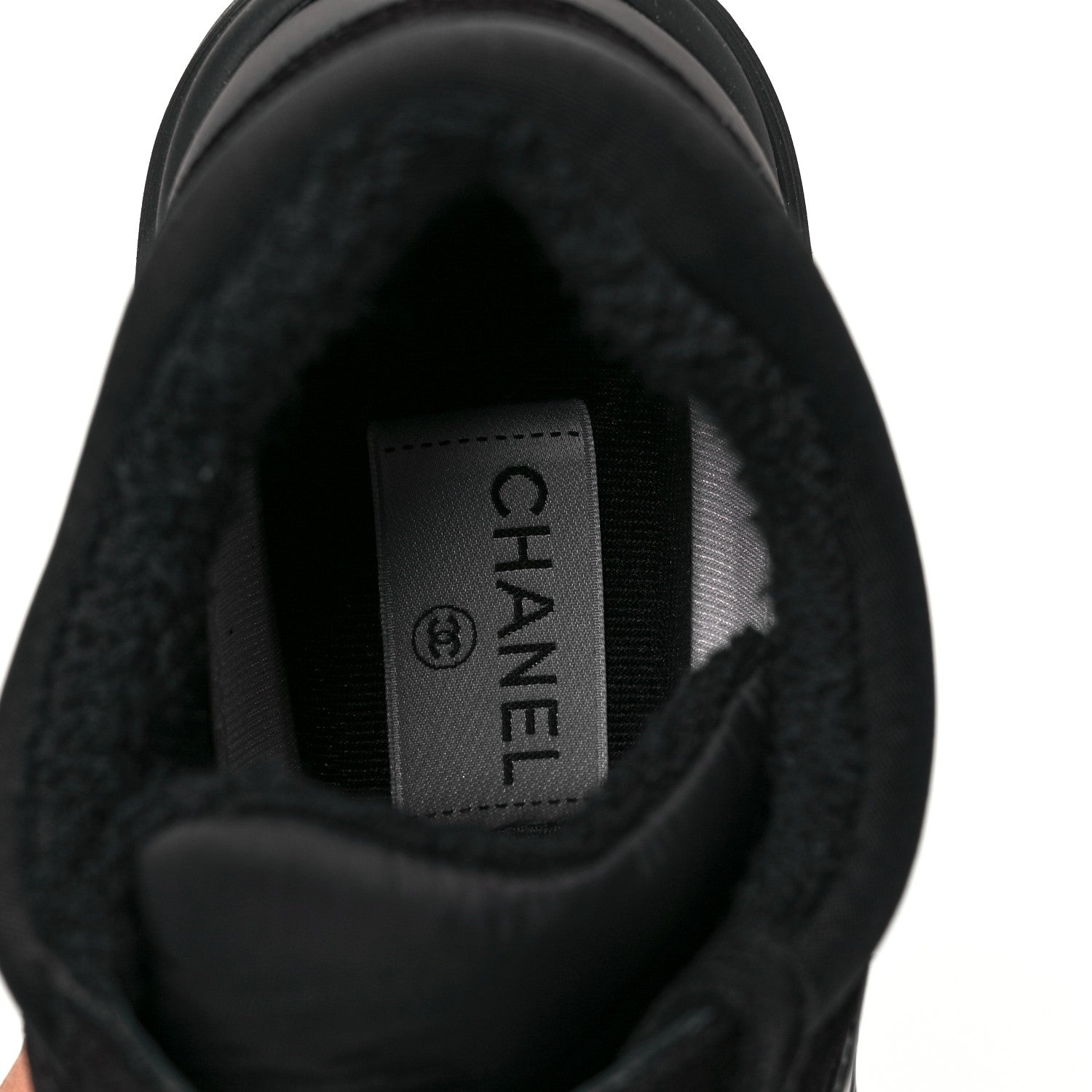 Chanel Nylon Calfskin Suede CC Sneakers 38 Black 7 of 9