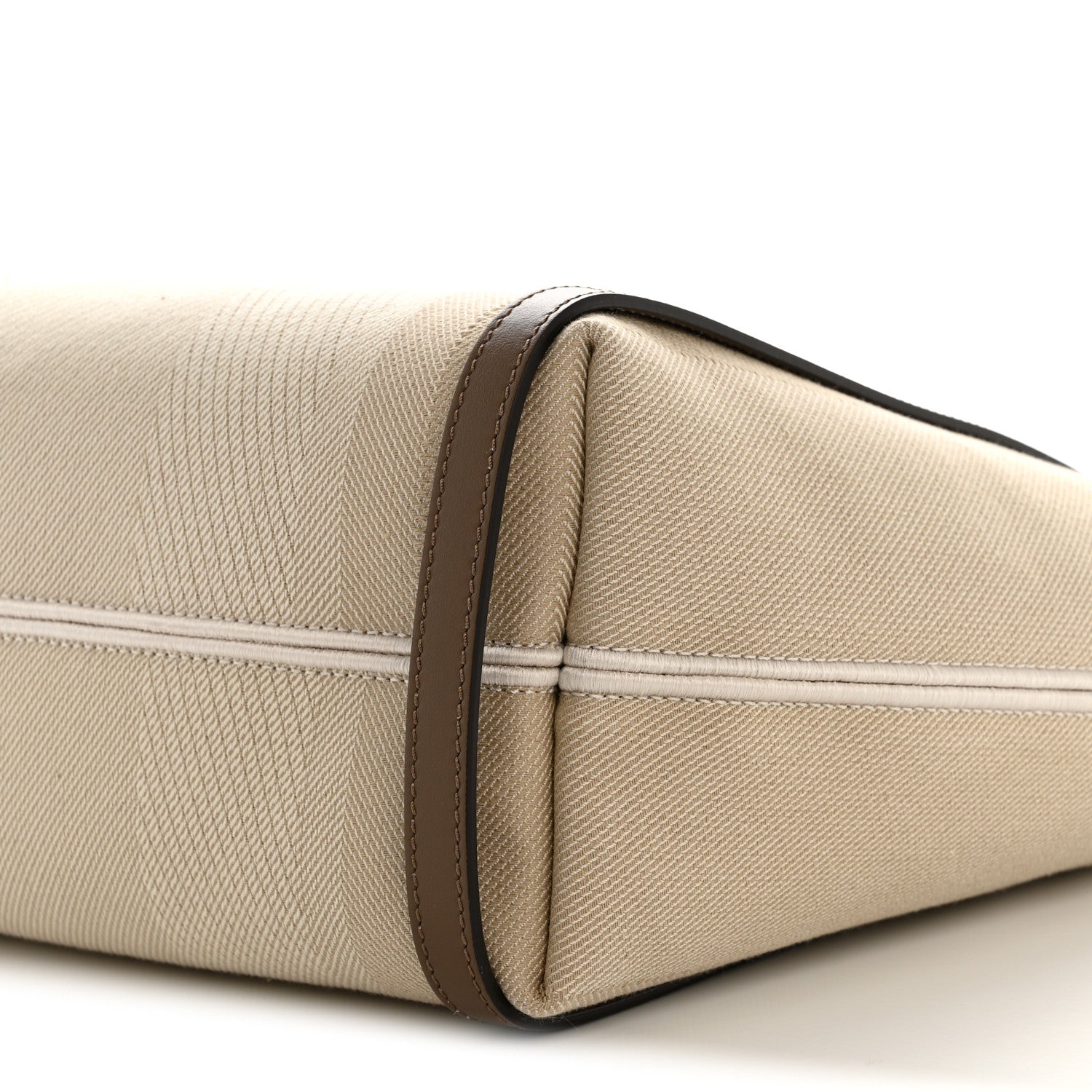 Chloe Canvas Calfskin Small Logo Carry Tote Vegetal Beige 10 of 10