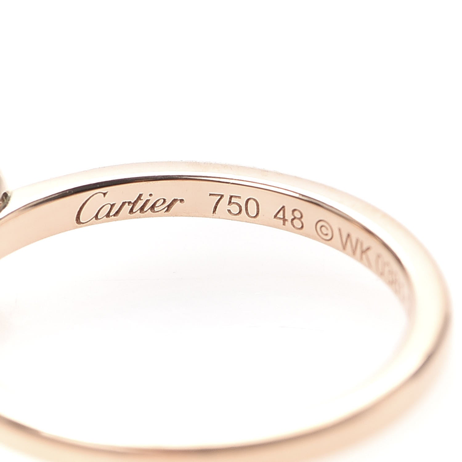 Cartier 18K Pink Gold Diamond D'Amour Heart Ring 48 4.5 4 of 5