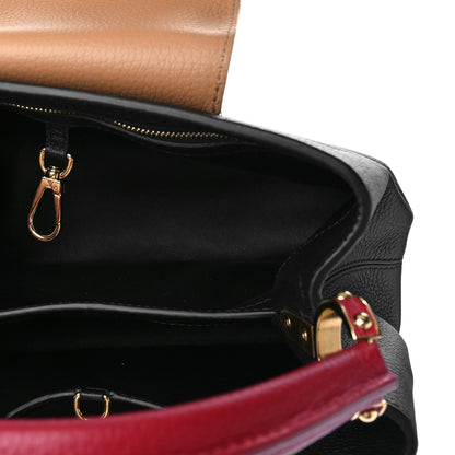 Louis Vuitton Taurillon Capucines MM Black Arizona Beige Ruby Red 5 of 7