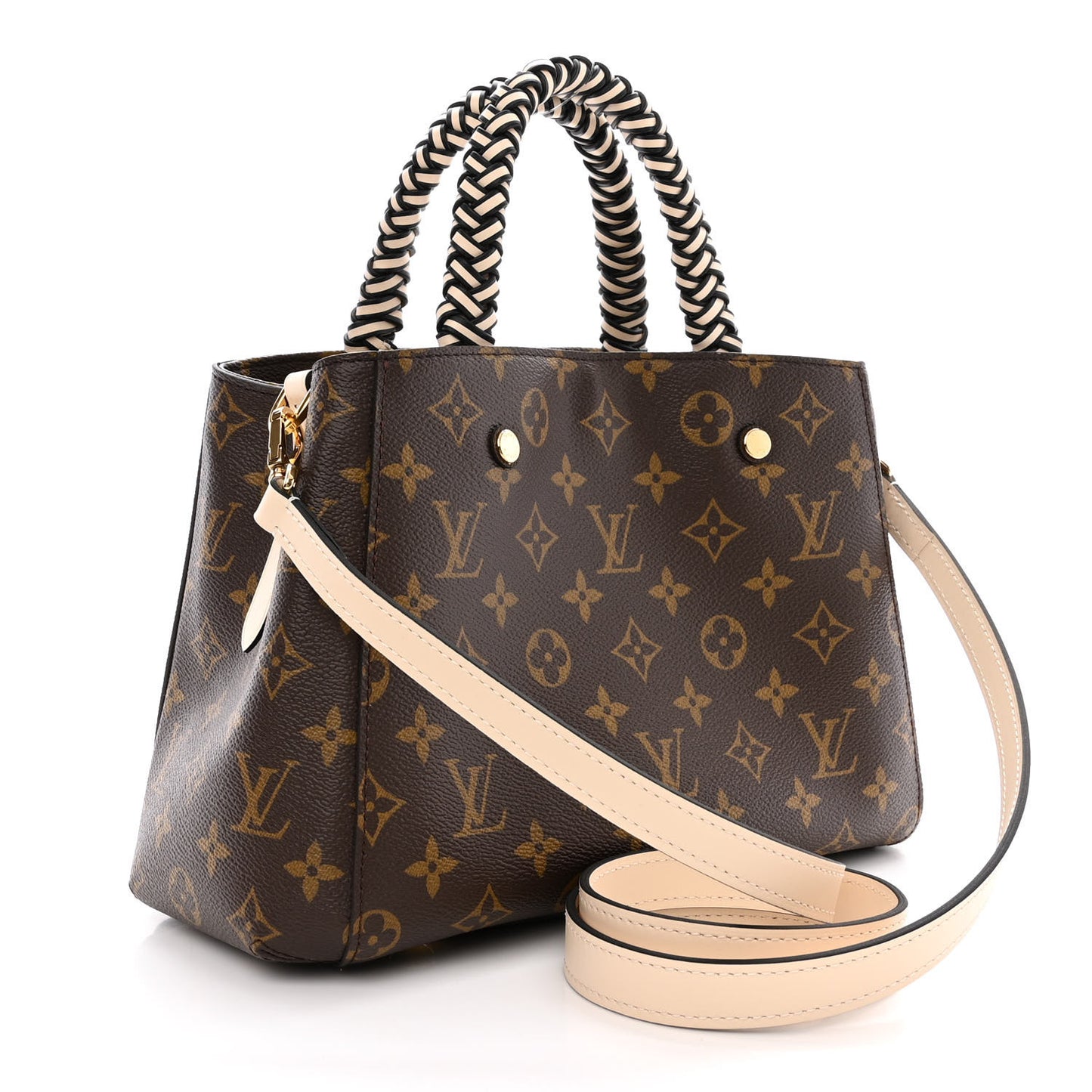 Monogram Braided Montaigne BB Creme Beige