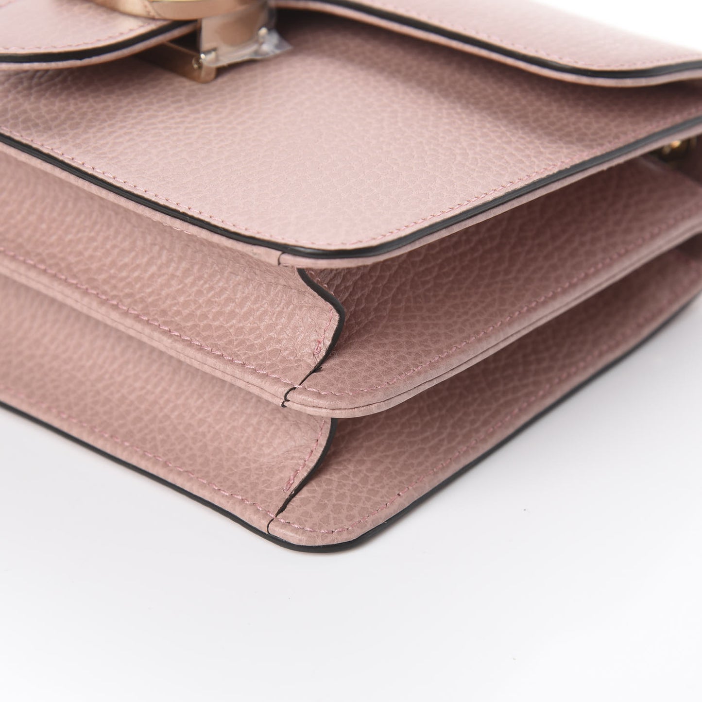Dollar Calfskin Small Interlocking G Shoulder Bag Soft Pink