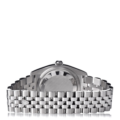Rolex Stainless Steel 18K White Gold Diamond 36mm Oyster Perpetual Datejust Watch Pink Flowers 116244 4 of 6