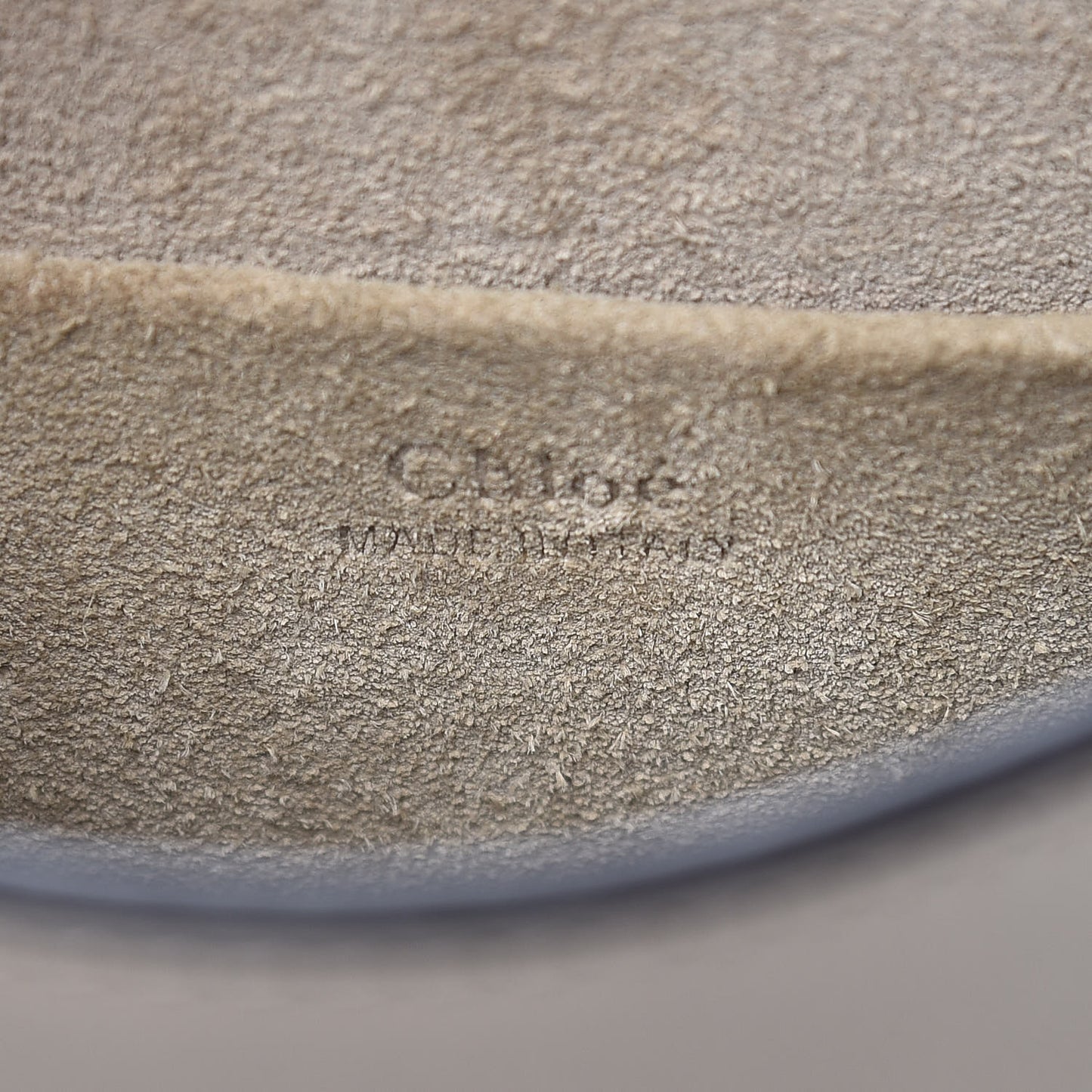 Calfskin Suede Small Nile Bracelet Bag Motty Grey