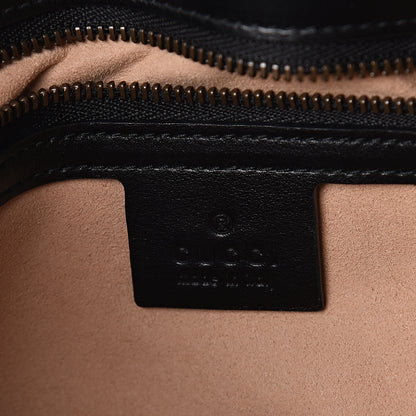 Gucci Calfskin Matelasse Small GG Marmont Shoulder Bag Black 5 of 7