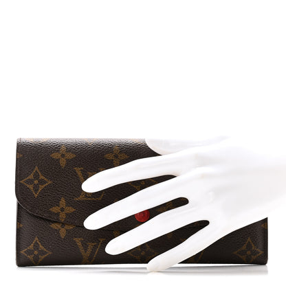 Louis Vuitton Monogram Emilie Wallet Rouge 2 of 14