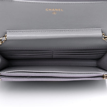 Chanel Caviar Quilted Wallet On Chain WOC Grey 4 of 4