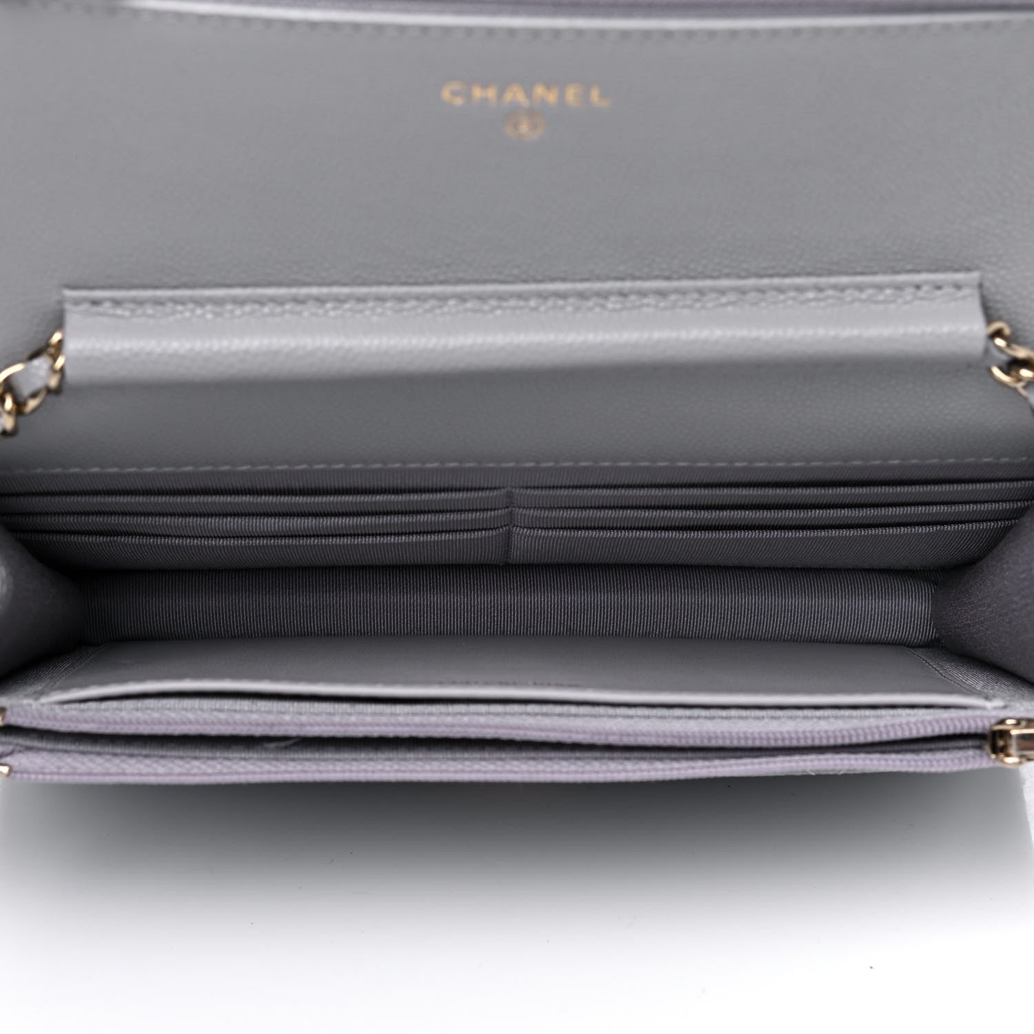 Chanel Caviar Quilted Wallet On Chain WOC Grey 7 of 14