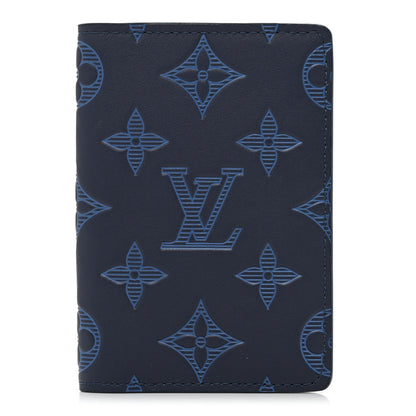 Louis Vuitton Calfskin Monogram Shadow Pocket Organizer Blue 1 of 6