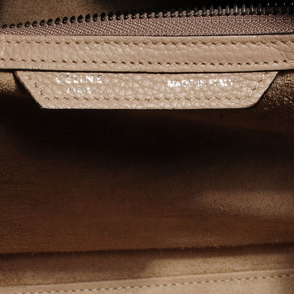 Celine Drummed Calfskin Mini Luggage Dune 5 of 9