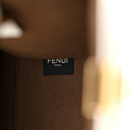 Fendi Vitello Plexiglass FF Embossed Small Fendi Sunshine Shopper Tote White 6 of 12