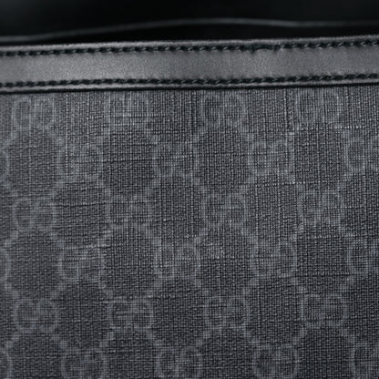 Gucci GG Supreme Monogram Web Messenger Diaper Bag Black Grey 15 of 23