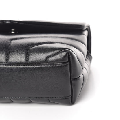 Saint Laurent Calfskin Y Quilted Monogram Toy Loulou Crossbody Bag Black 9 of 11