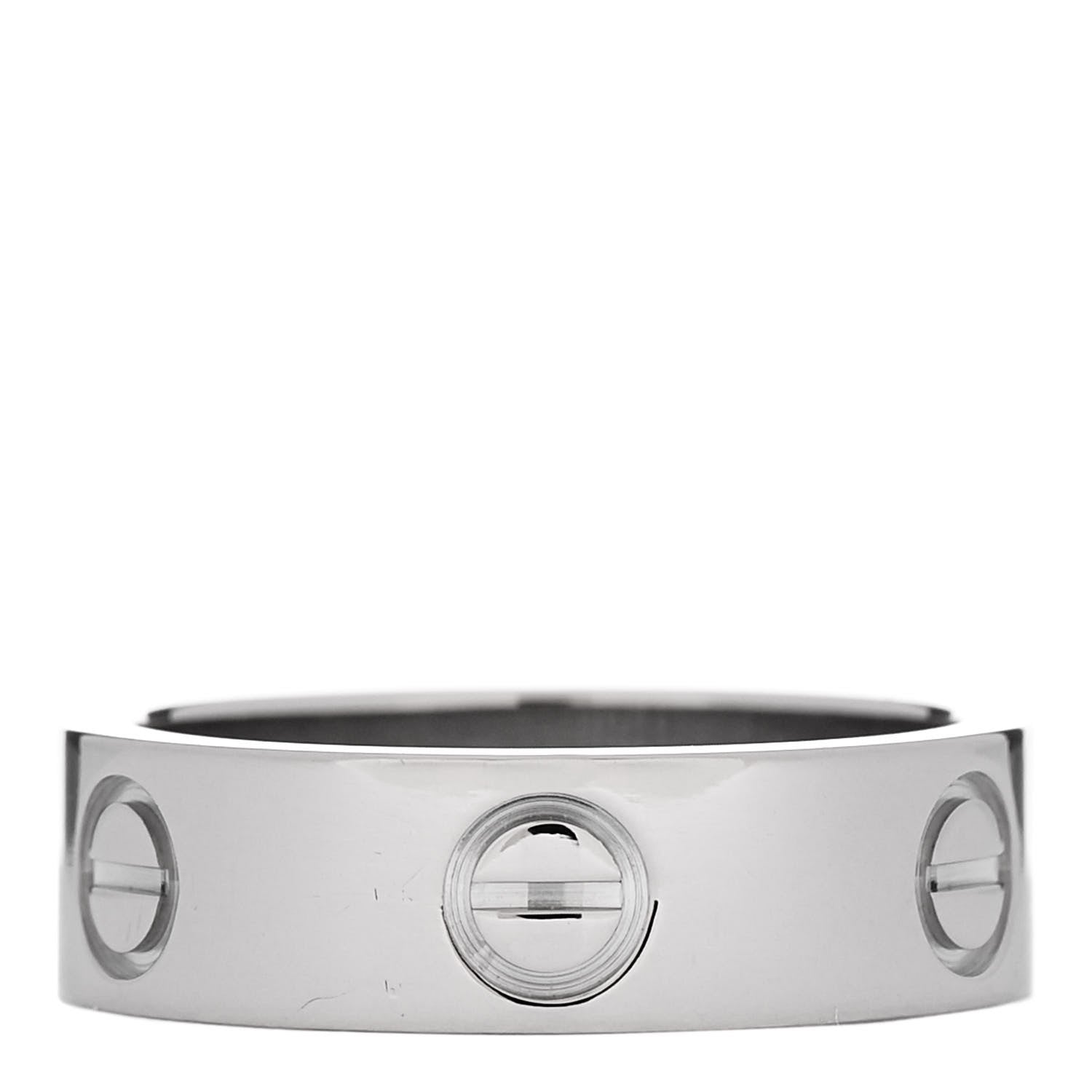 Cartier 18K White Gold 5.5mm LOVE Ring 51 5.75 3 of 4