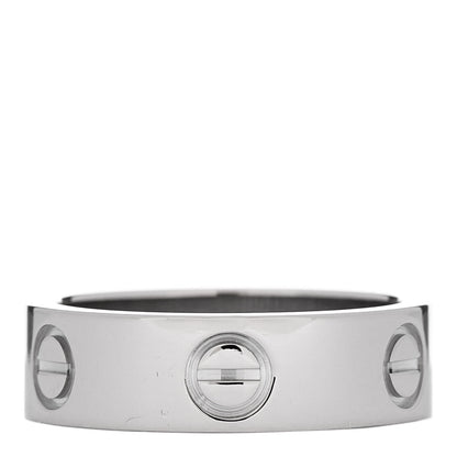 Cartier 18K White Gold 5.5mm LOVE Ring 51 5.75 3 of 4