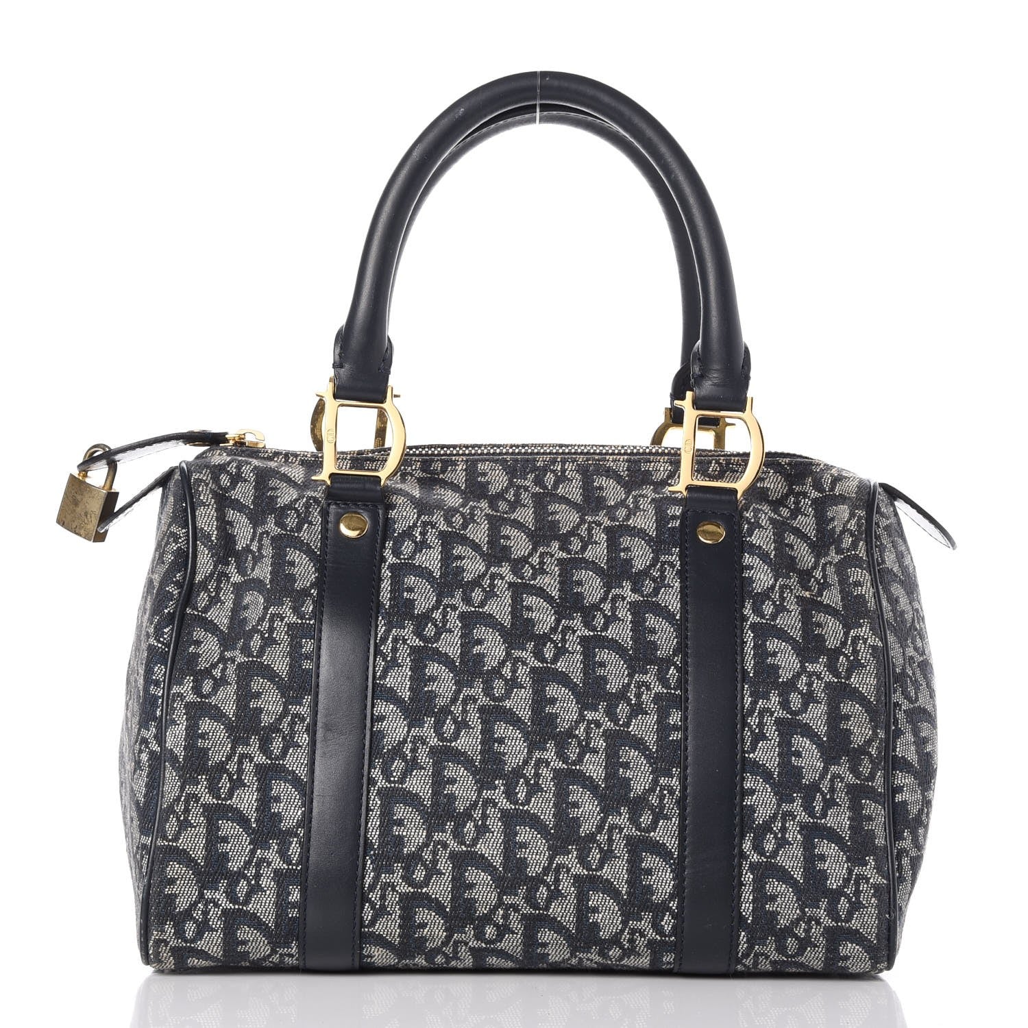 Christian Dior Denim Monogram Boston Navy 1 of 15