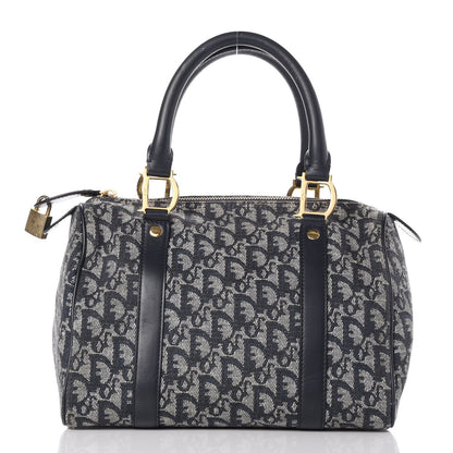 Christian Dior Denim Monogram Boston Navy 1 of 15