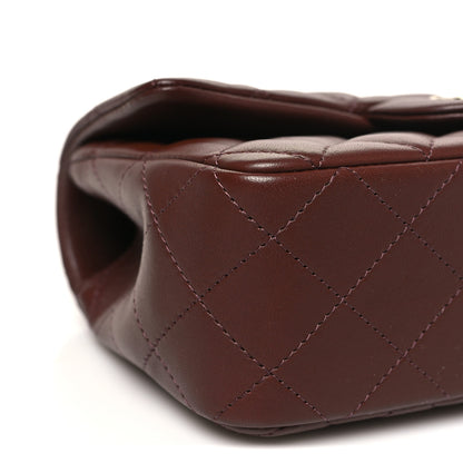 Chanel Lambskin Quilted Mini Top Handle Rectangular Flap Dark Brown 9 of 11