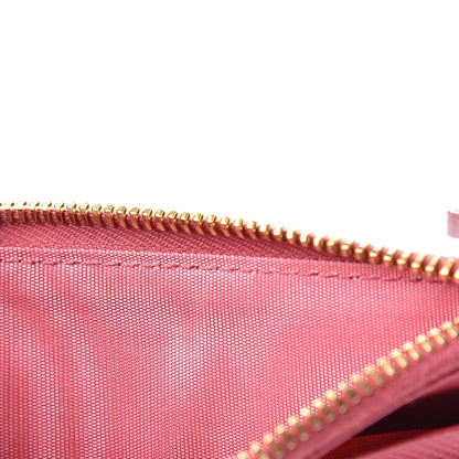 Prada Saffiano Metal Zip Card Holder Peonia 10 of 11