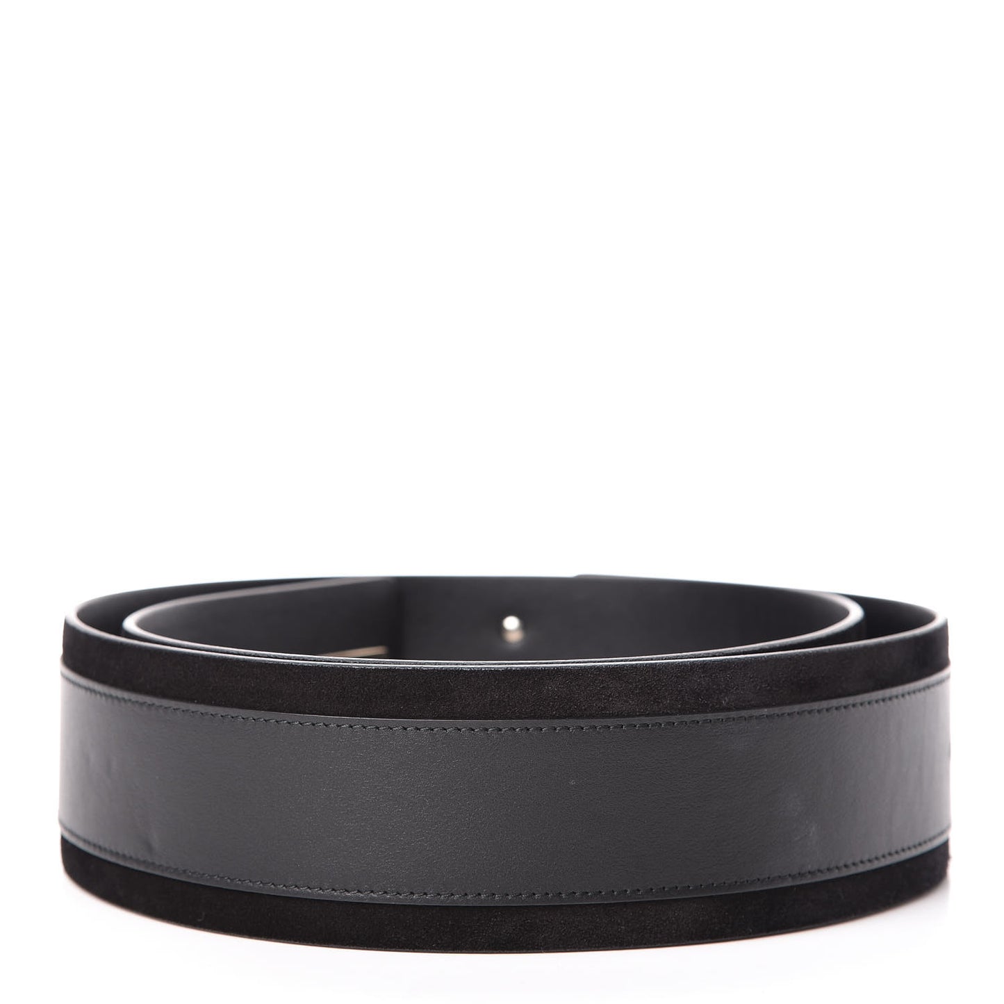 Lambskin Suede Crystal Ring CC Belt 90 36 Black