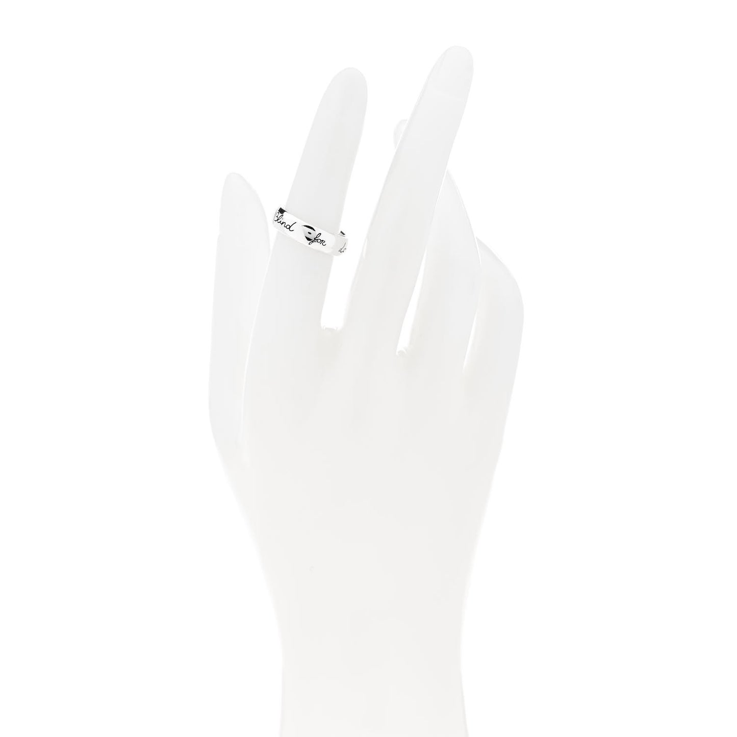 Sterling Silver Blind for Love Band Ring 50 5.5