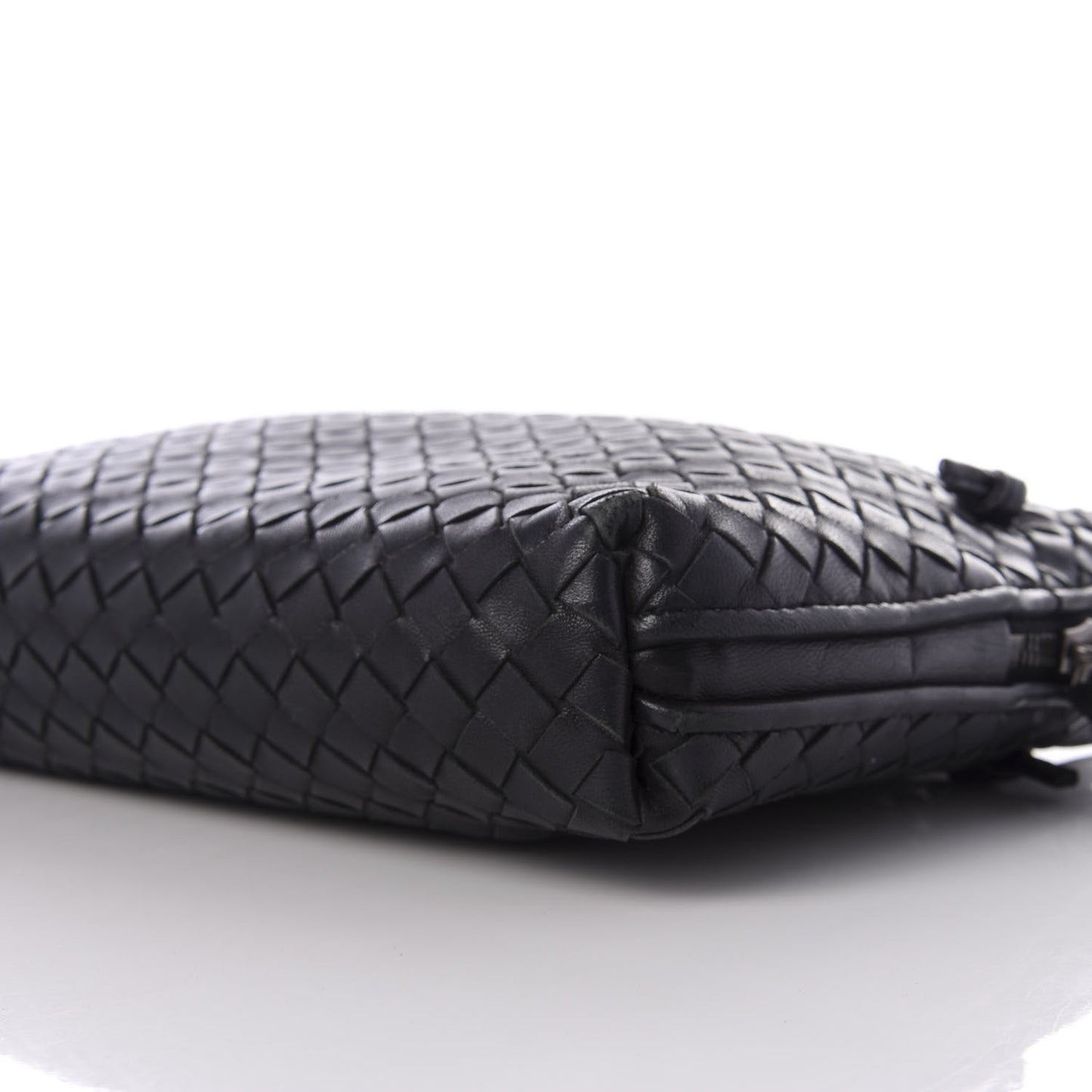 Nappa Intrecciato Pillow Crossbody Messenger Black
