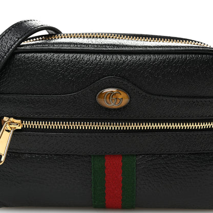 Gucci Calfskin Web Mini Ophidia Shoulder Bag Black 8 of 10