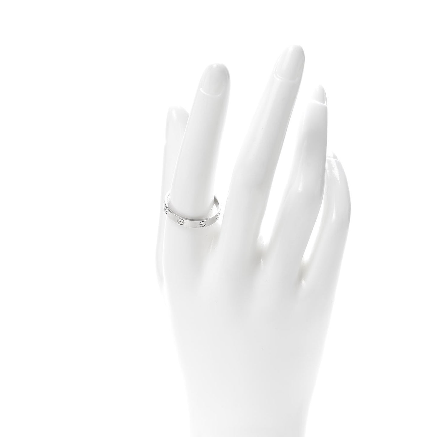 18K White Gold 3.5mm LOVE Wedding Band Ring 61 9.5