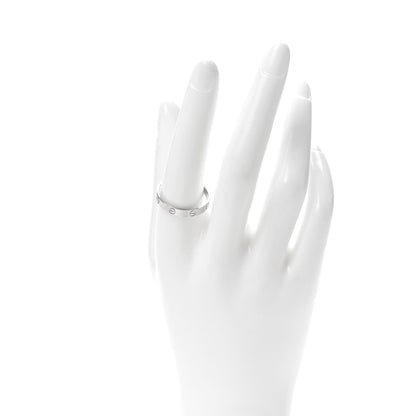 Cartier 18K White Gold 3.5mm LOVE Wedding Band Ring 61 9.5 2 of 4