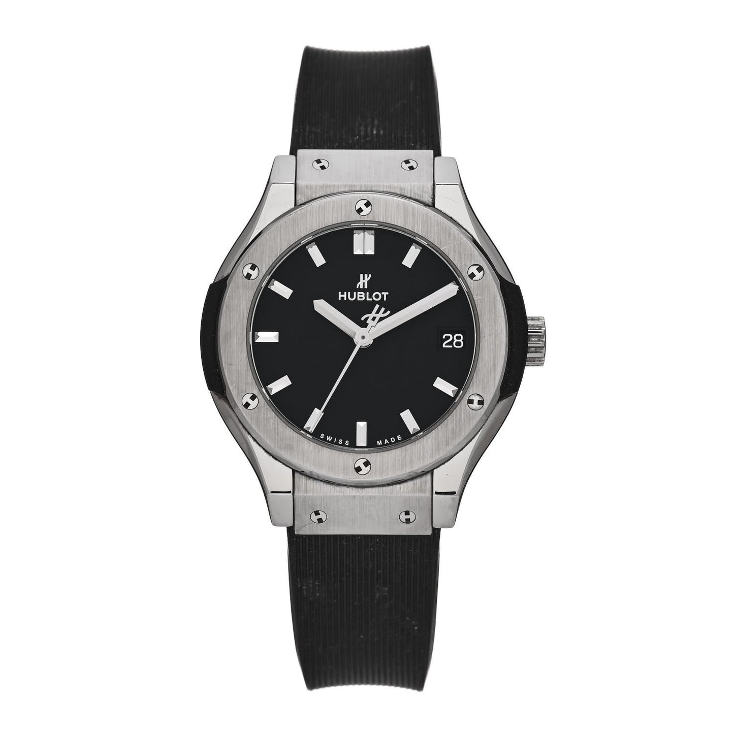 Titanium Rubber 33mm Classic Fusion Quartz Watch Black 581.NX.1470.RX