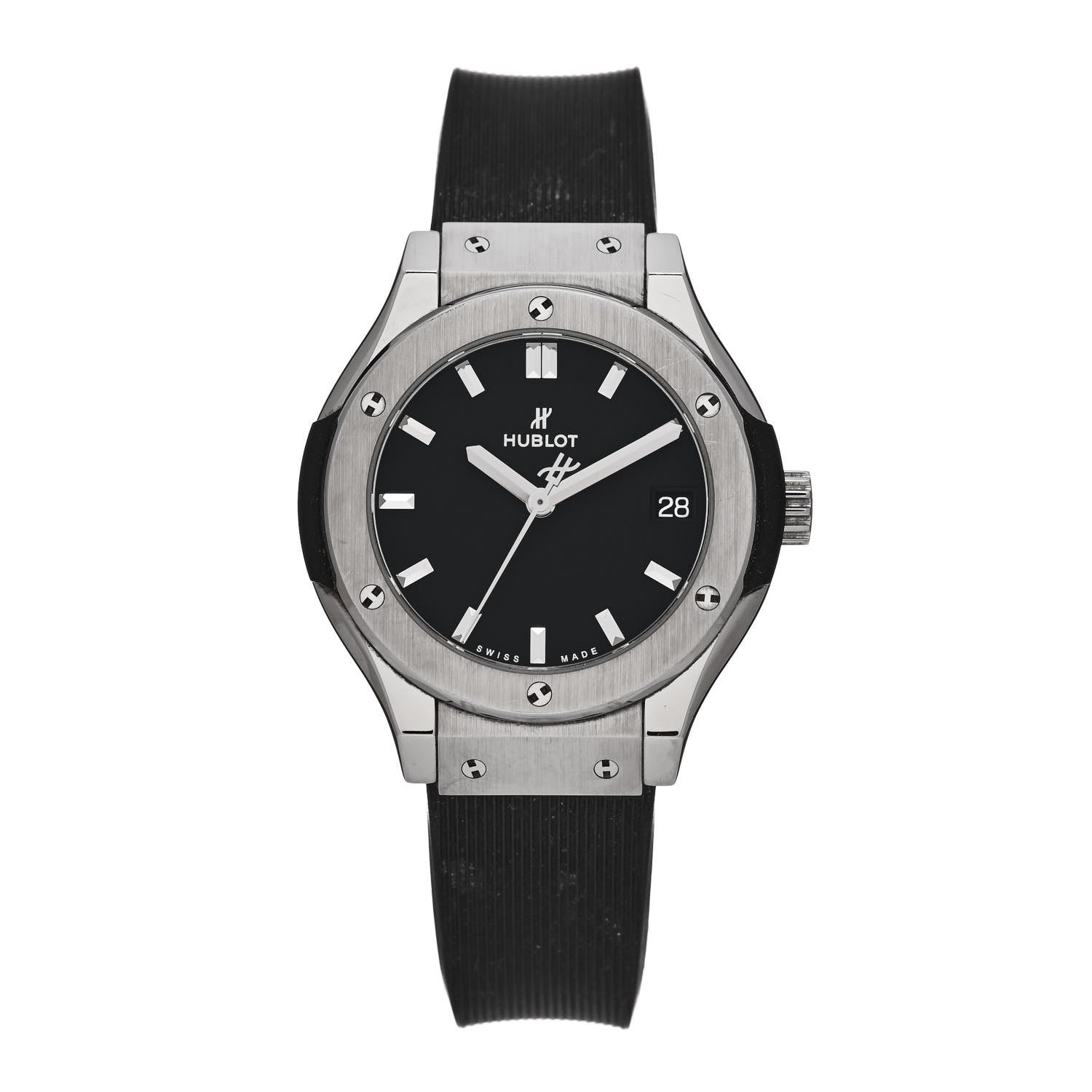 Hublot Titanium Rubber 33mm Classic Fusion Quartz Watch Black 581.NX.1470.RX 1 of 4