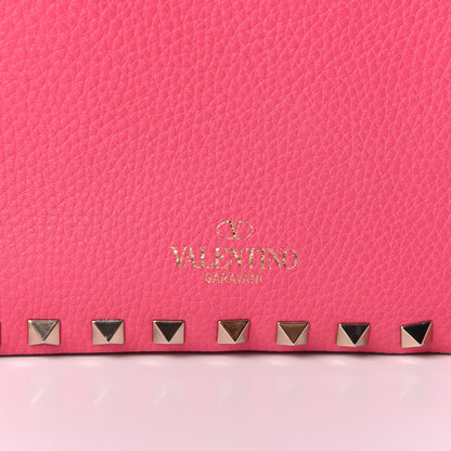 Valentino Garavani Pebbled Calfskin Rockstud Camera Crossbody Bag Peony 9 of 12