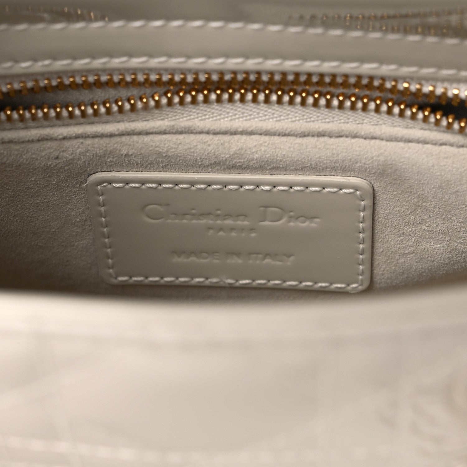 Christian Dior Patent Cannage Mini Lady Dior Ivory 6 of 8