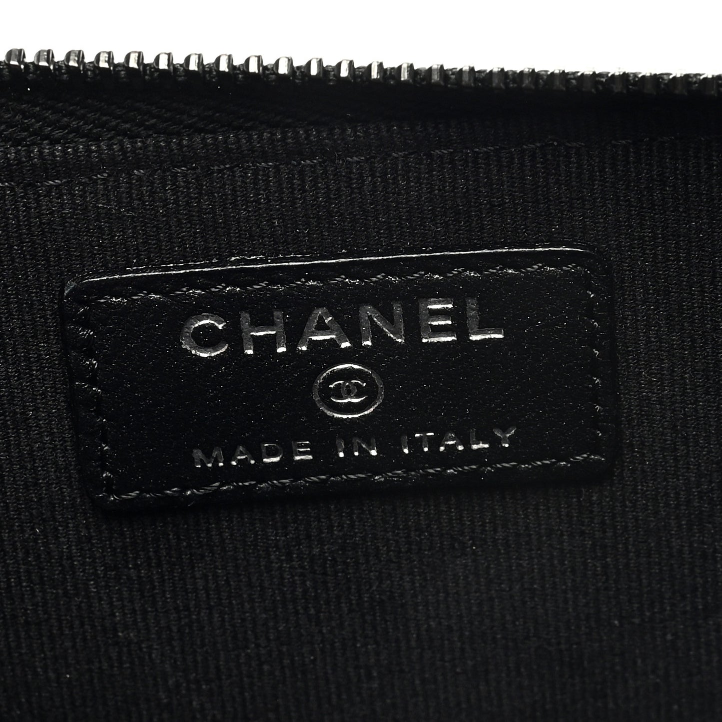 Lambskin Quilted Zip Card Holder So Black