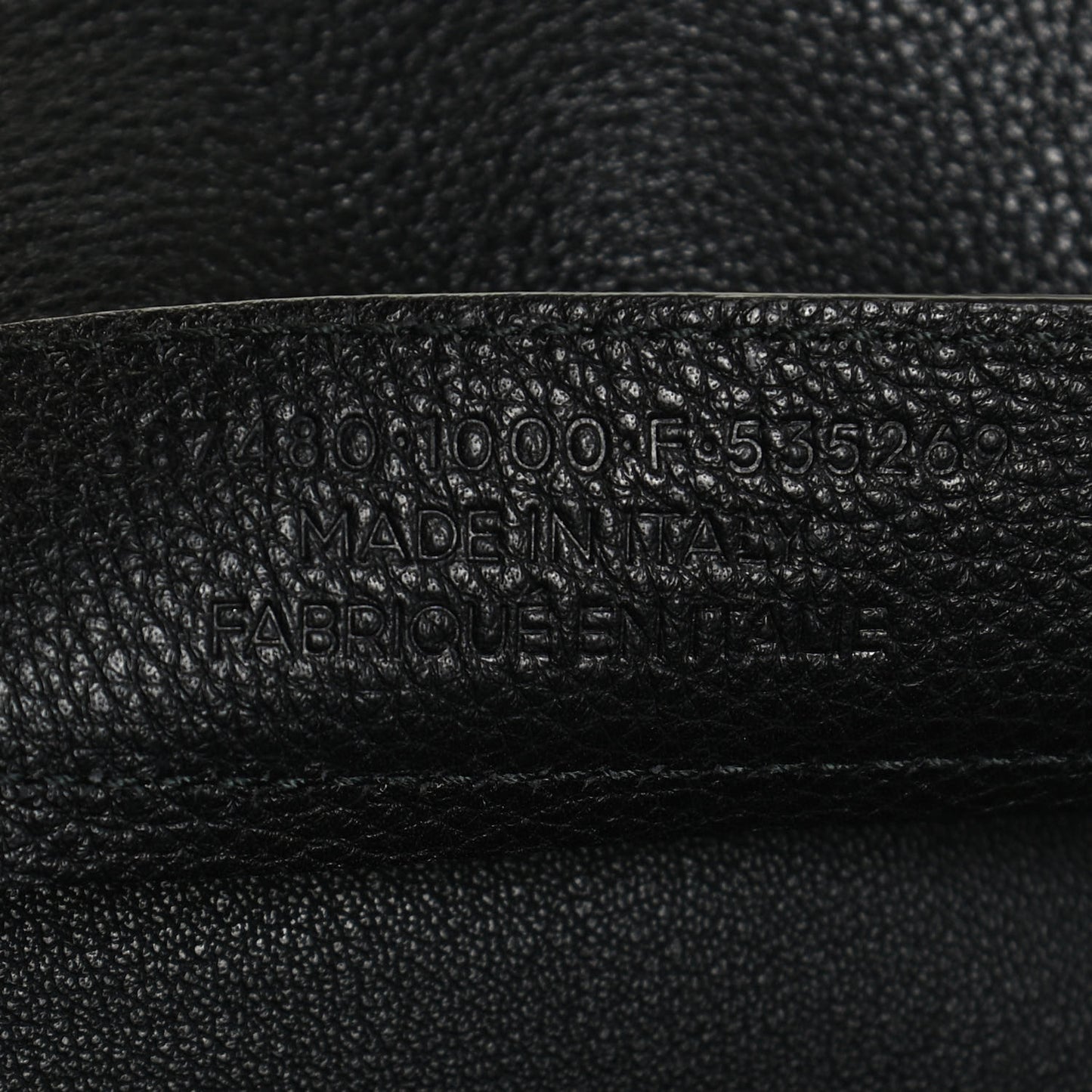 Grained Calfskin Silver Metallic Edge Hardware Papier A4 Tote Black