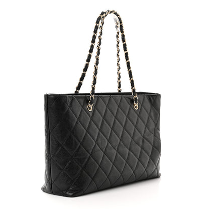 Chanel Caviar Quilted Large Shopping Tote Black 3 of 11